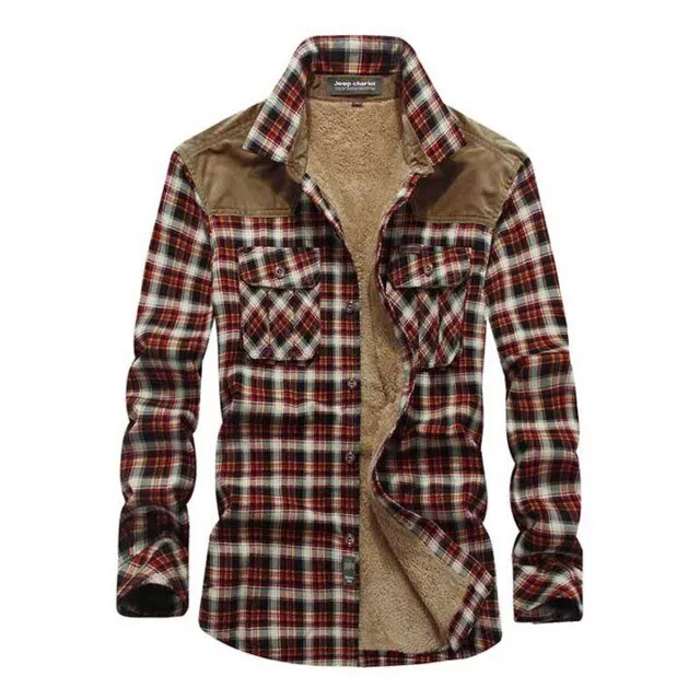 casual outing West Louis? Designer Winter Fleece Lumberjack Plaid Shirt