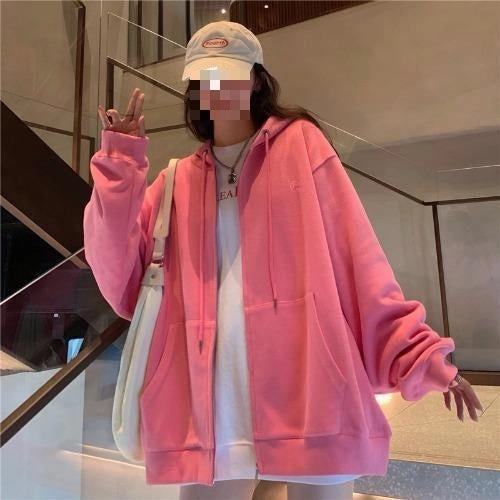 Soft Comfort Hoodie Coat Autumn Design Sense Niche Loose Slimming Casual Petite Top