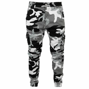 West Louis? Gray Style Camouflage Cargo  Military Joggers Pants Smooth Line