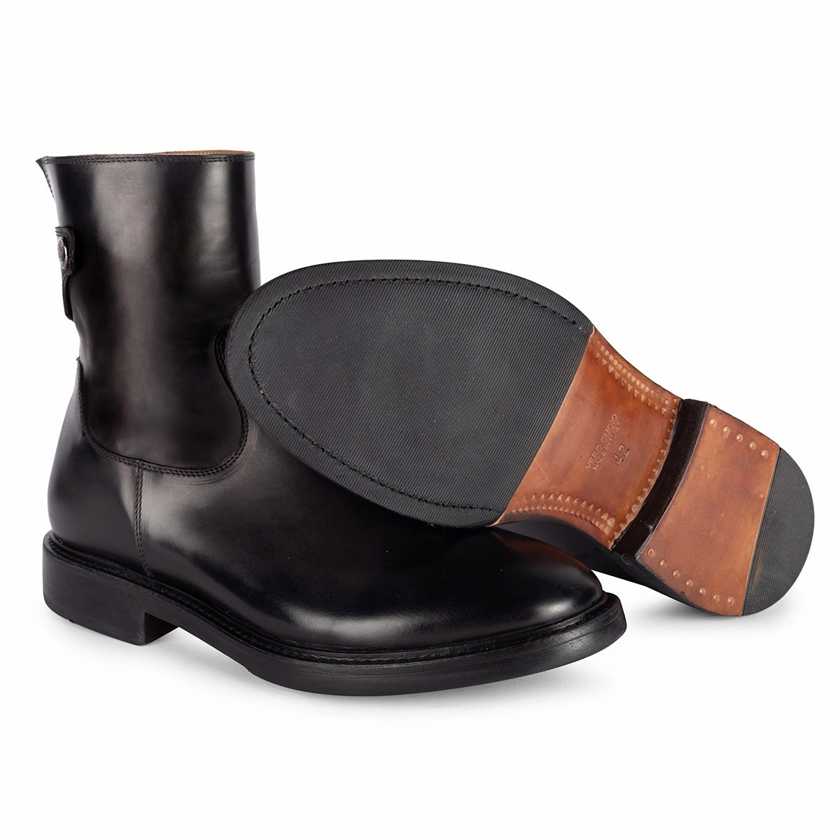 Rain Adventure Walking IVAN 91035<br> Black Back Zipper Ankle Boots