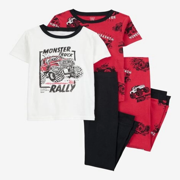 Champion Glow Childrens 4-Piece Truck Cotton Pajamas 3S380910-969