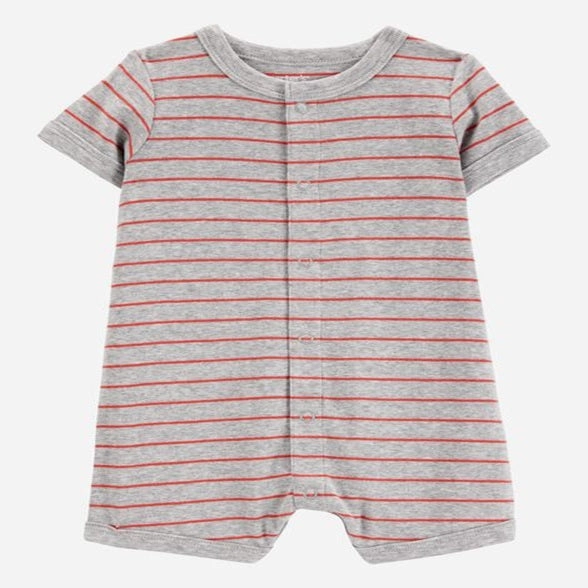 AdjustableWaist Baby Boy Crab Striped Cotton Blend Short-Sleeve Romper 1S474910-984