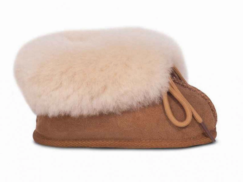 engraved Puncture Resistant Base Cloud Nine Sheepskin Baby Booties - Children's Shoe