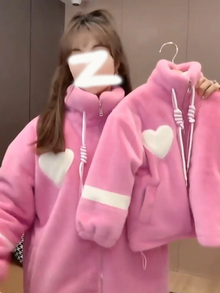 Pink Love Fried Street Different Parent-child Clothes Hiking wear