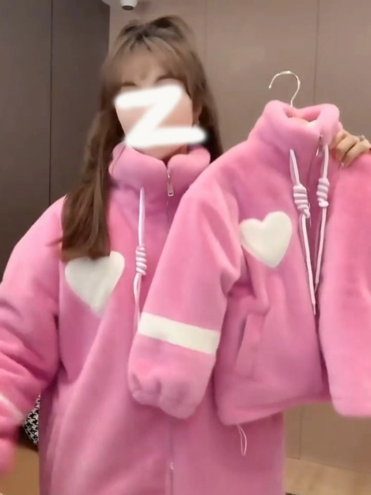 adults Pink Love Fried Street Different Parent-child Clothes