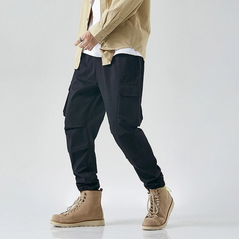 West Louis? Multi Pocket Hip Hop Style Harem Joggers Stretchable Comfort Loose cut