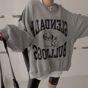 Daily Wear perfect for anniversaries Casual Long-sleeved Denim Splicing Sweater Female