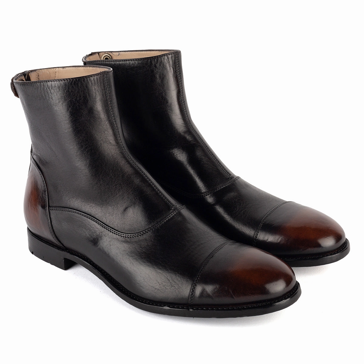 ELIAS 10000 <br>Light brown vintage black ankle boots youth trend