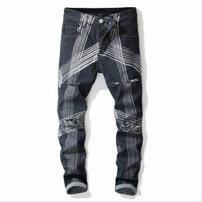 Fashion Must-Have West Louis? Slim Fit Holes Beggar Jeans Joggers