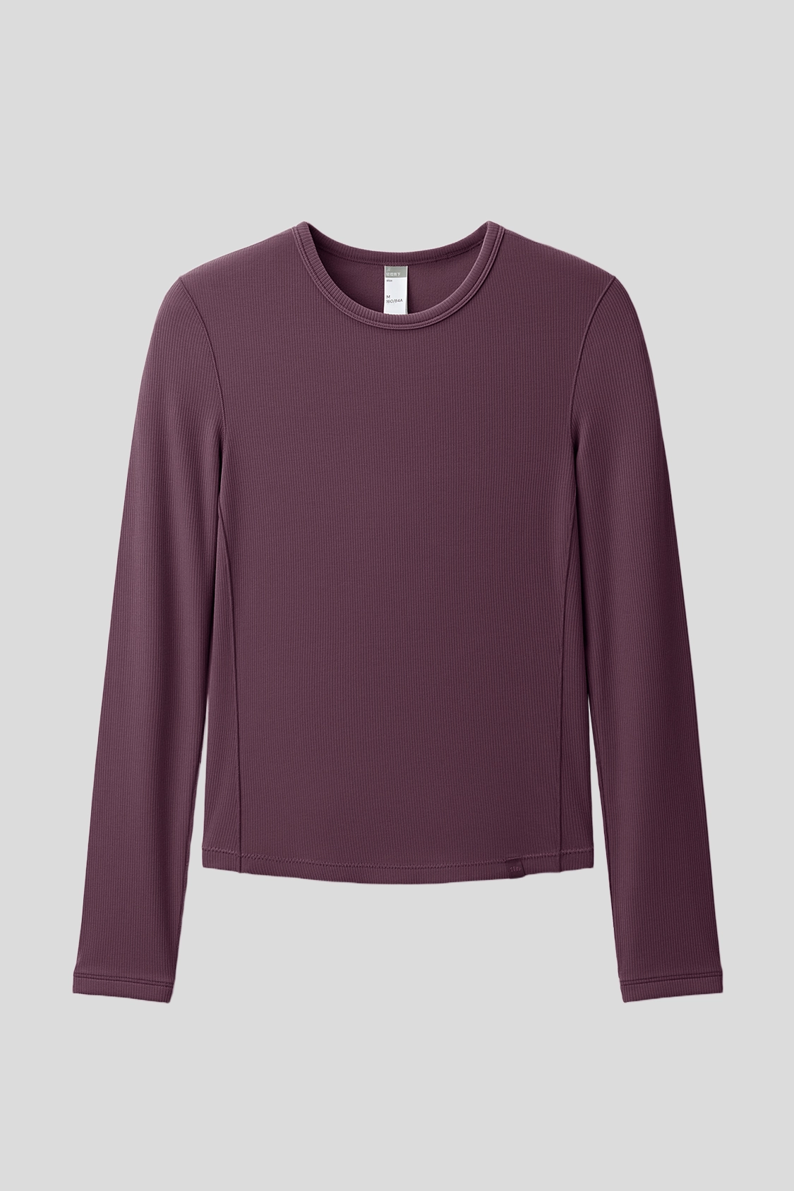 FlexEase ?C Women??s Seamless Ribbed Long Sleeve T-Shirt (Crew Neck) Reinforced Edging