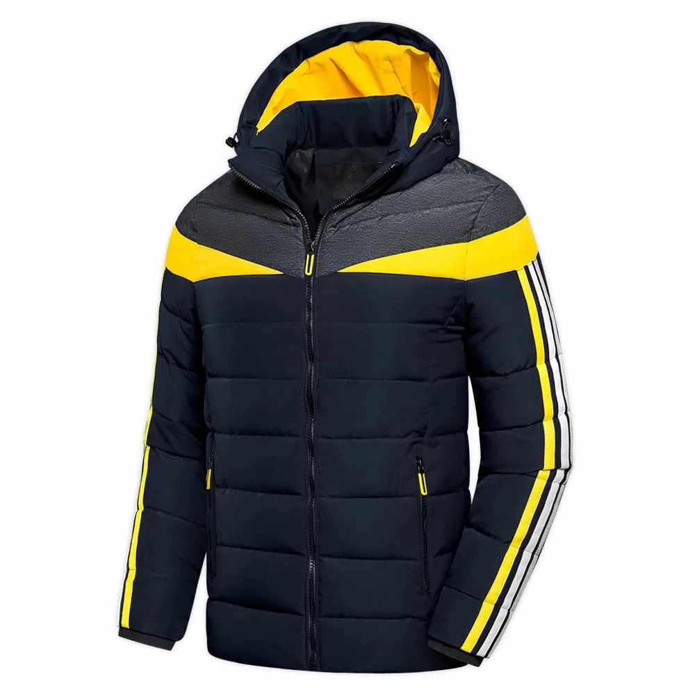 Men 2023 Winter Brand New Casual Warm Thick Windproof Jacket Heat Tech Fabric Old Style