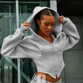 Corset-style hoodie Jackets Anti Static Weave