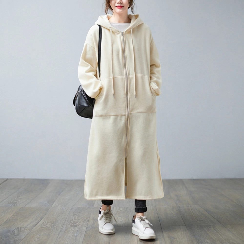 Women's Plus Size Thickened Fleece Hooded Sweater Coat product warranty