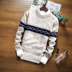 Stand Collar Refined Style Fabio Knit Sweater