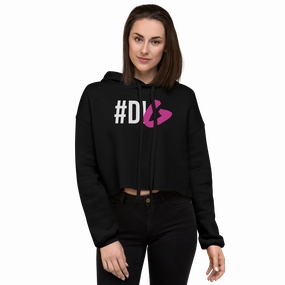 Crew Neck Style Crop Hoodie