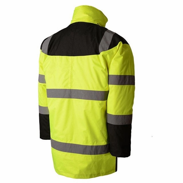 Stretch Ease MoistureControl Fabric High Vis Class 3 Waterproof Fleece-Lined Parka Jacket 8501
