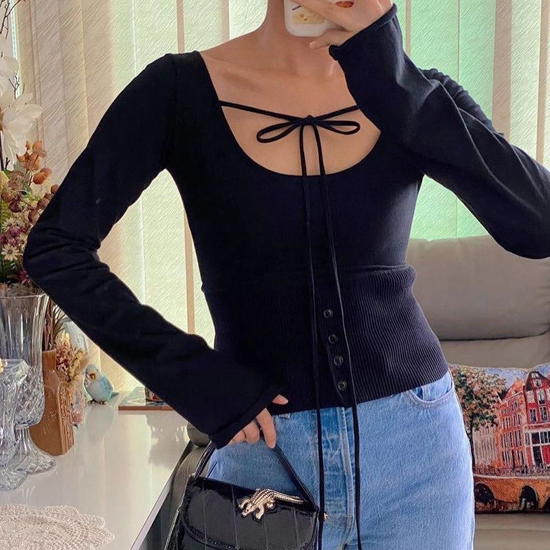 Fashion Flex Elegant Slim And Versatile Long-sleeved Bottom Shirt