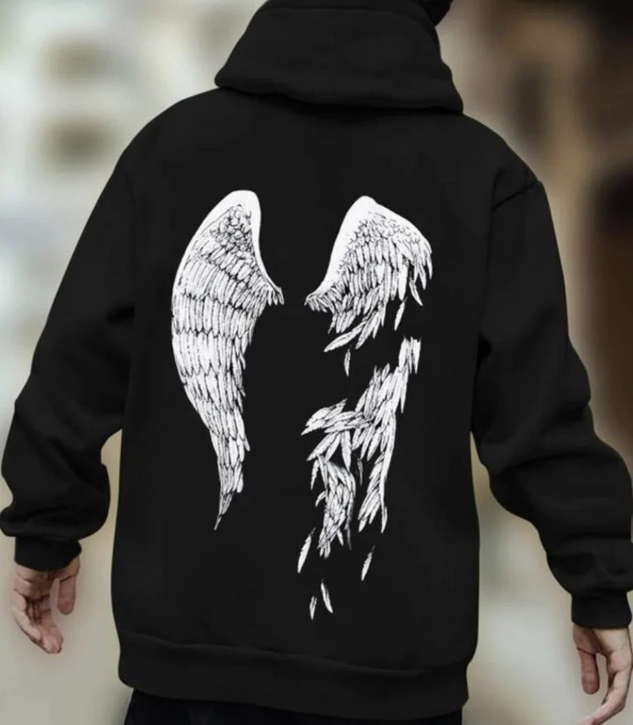 product ring elegance Dark Style Personalized Wings 3D Digital Printing Men's Hooded Sweater