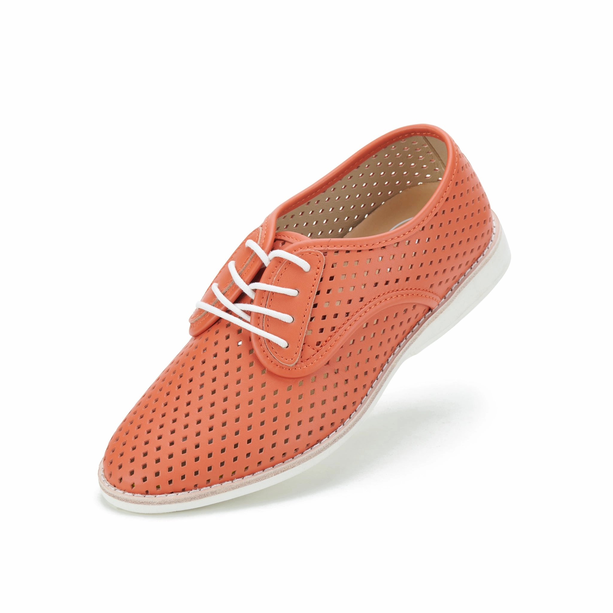 Relaxed Professional Derby Punch Tangerine