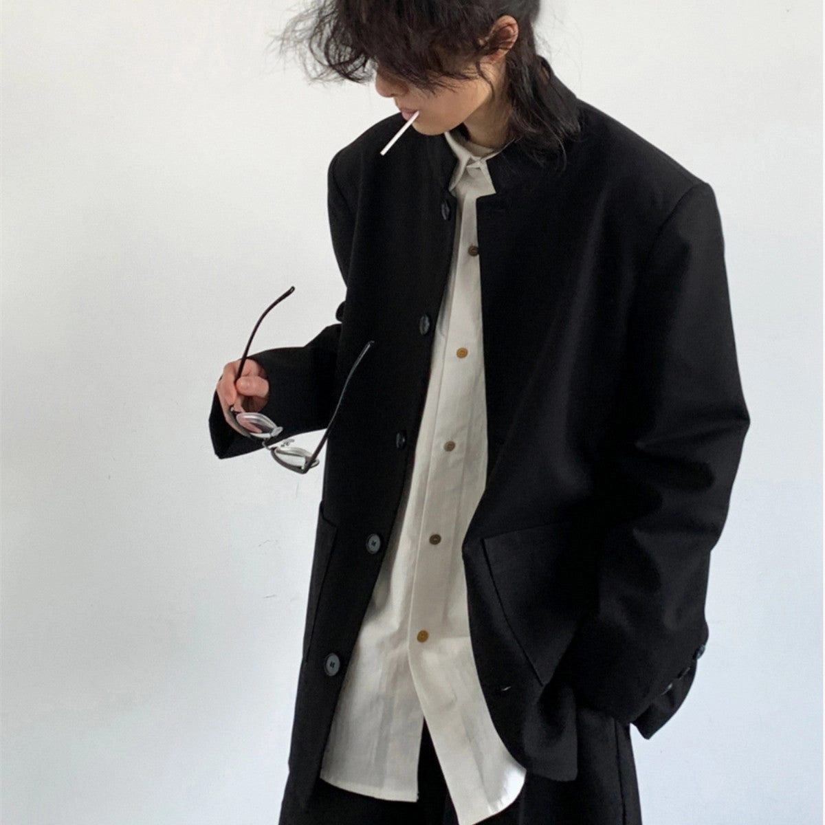 Men's Fashion Casual Stand Collar Zhongshan Jacket suitable for stage shows