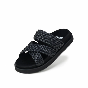 Flexible Walking Cool Wear Rhodes Cross Slide Black Weave