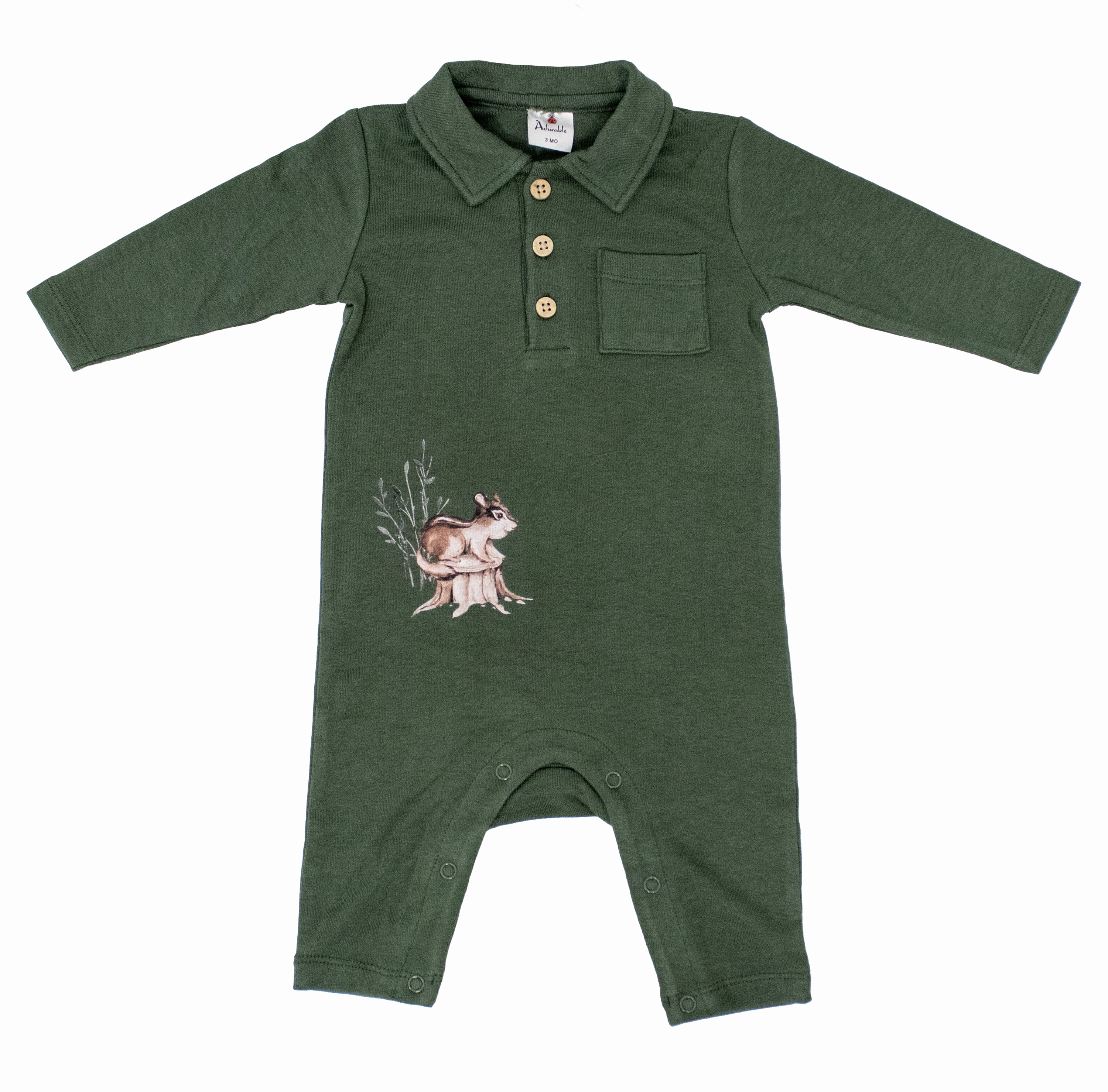 HypoallergenicMaterial Boys' Chipmunk Knit Long-Sleeve Body Suit