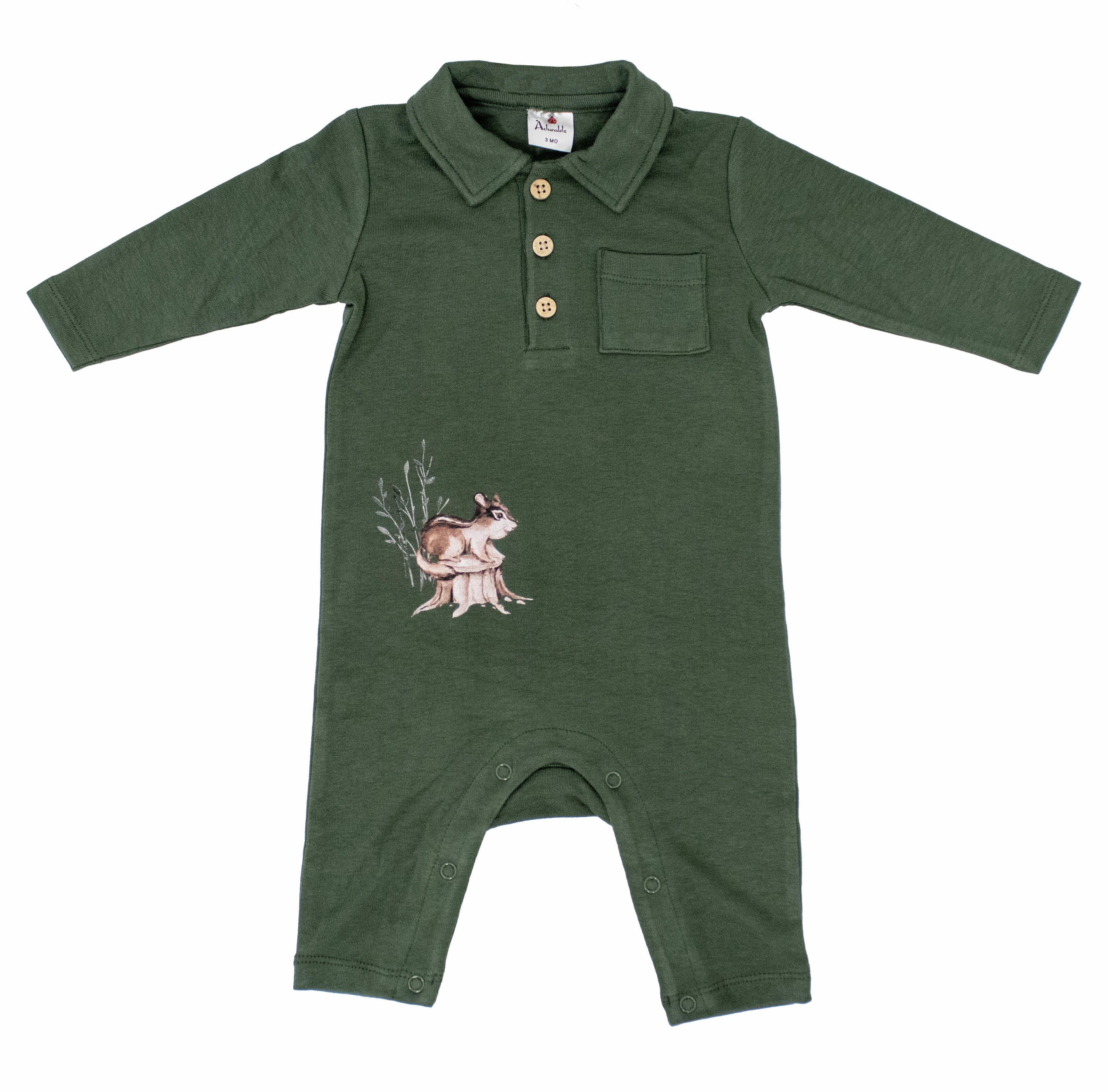 Comfortable Style Boys' Chipmunk Knit Long-Sleeve Body Suit