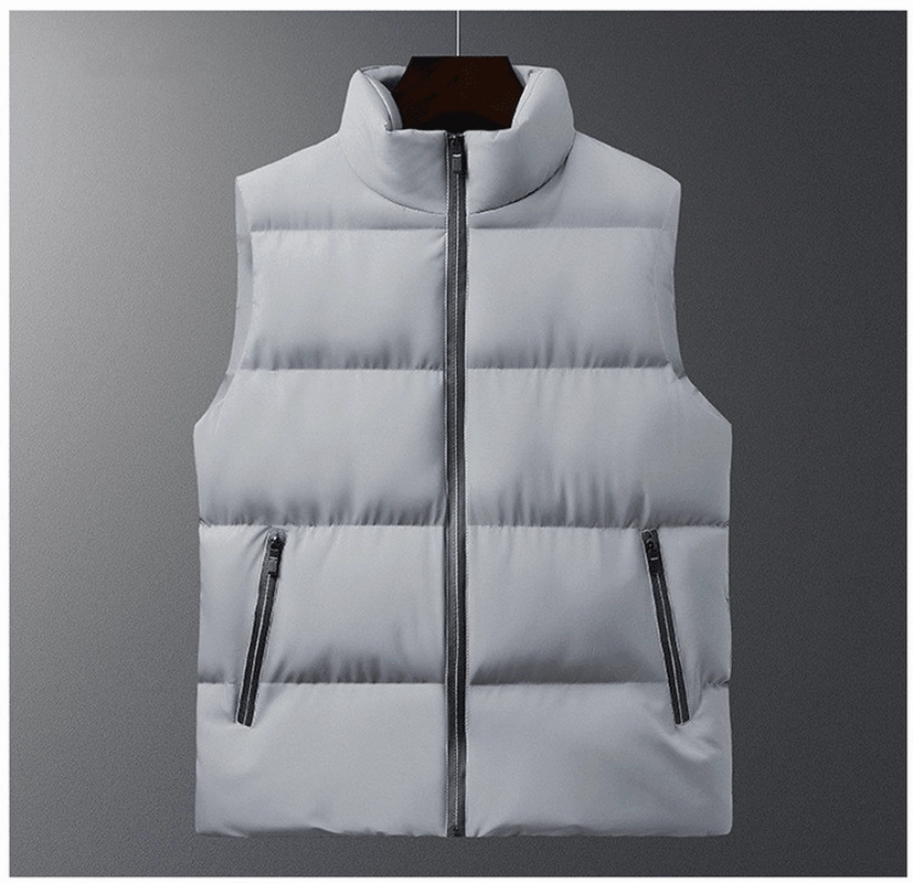Rugged Style Rain Adventure Down Cotton Vest Men'S Autumn Ad Winter Thickening Leisure