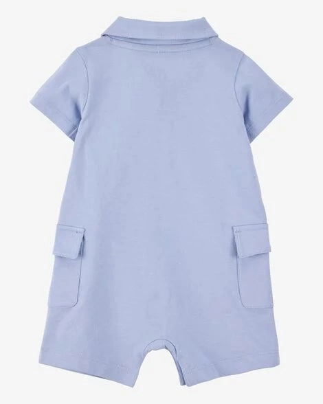 Baby Pickleball Cotton Romper - Blue 1S922910-420 Everyday Comfort