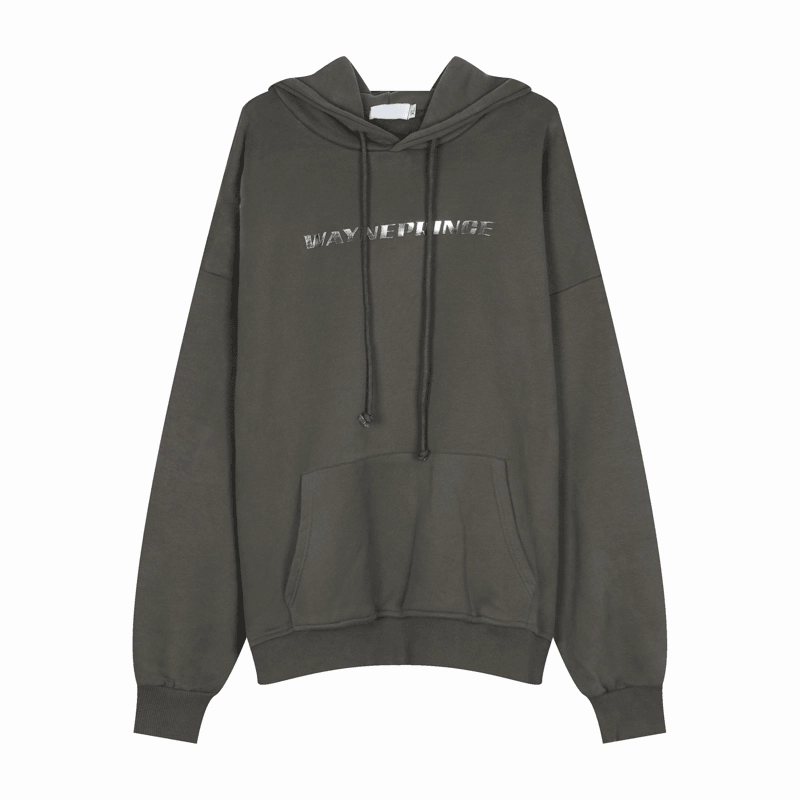 Lounge Fit Korean Metal Letter Design Sense of Simple Ins Sweater