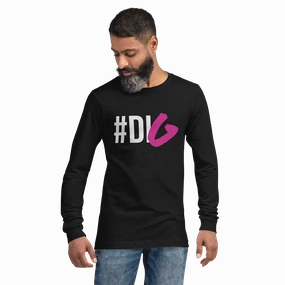 #Dig Unisex Long Sleeve Tee Removable Hood Comfortable Buttons