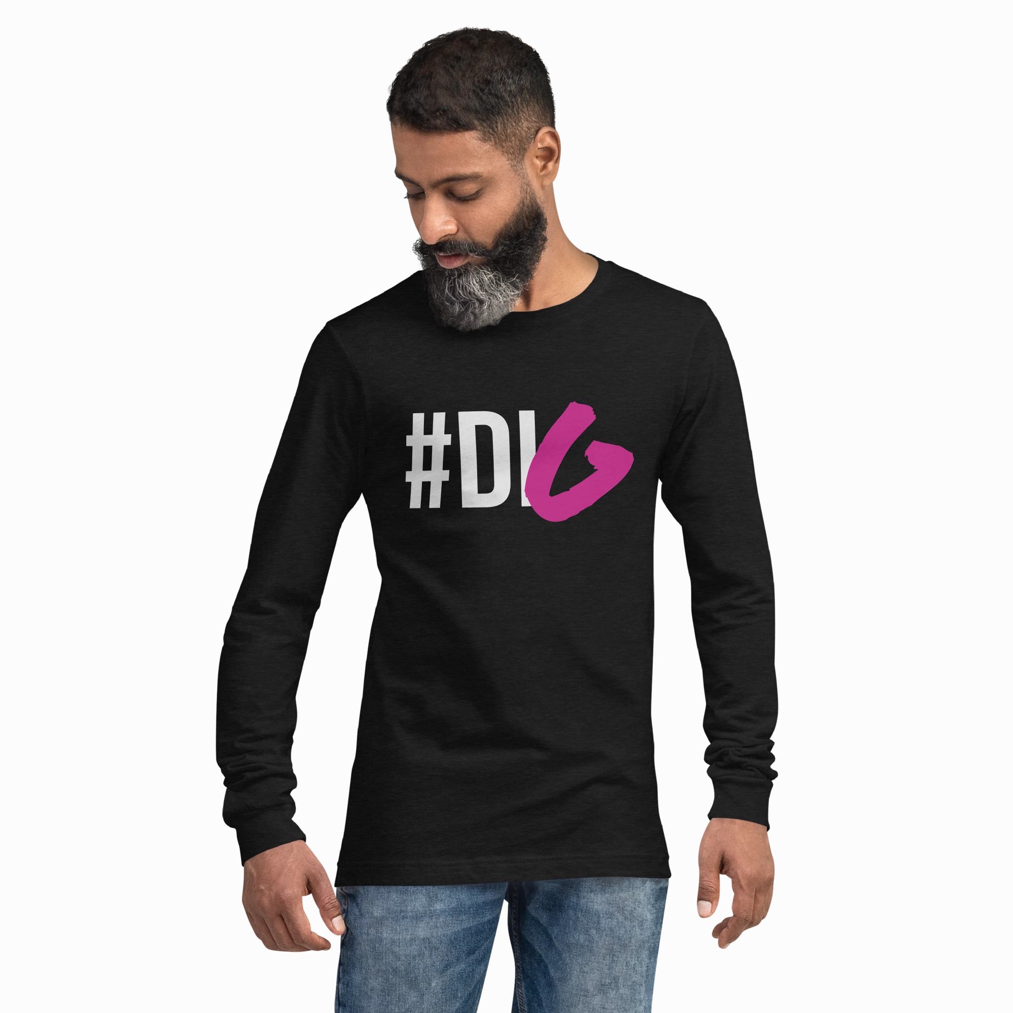#Dig Unisex Long Sleeve Tee Anti-Mite Multipanel Build