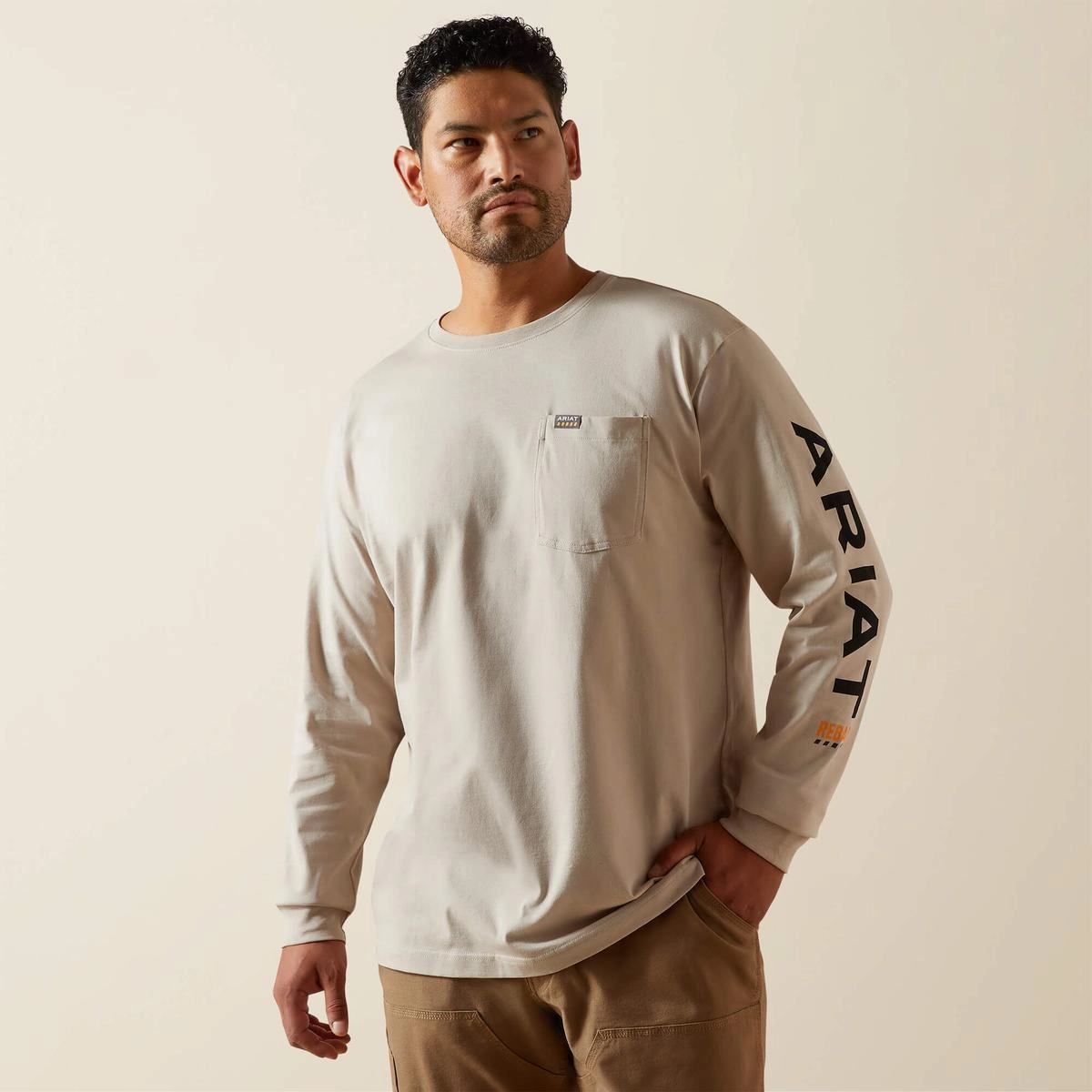 Men's Rebar Cotton Strong Standard Logo Pocket T-Shirt 10062756 Elegant Pants