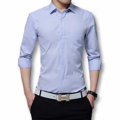 AntimicrobialTreatment HighElasticity West Louis? Fashion Slim Fitted Turn Down Dress Shirt