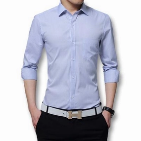 EcoFriendlyTextile West Louis? Fashion Slim Fitted Turn Down Dress Shirt