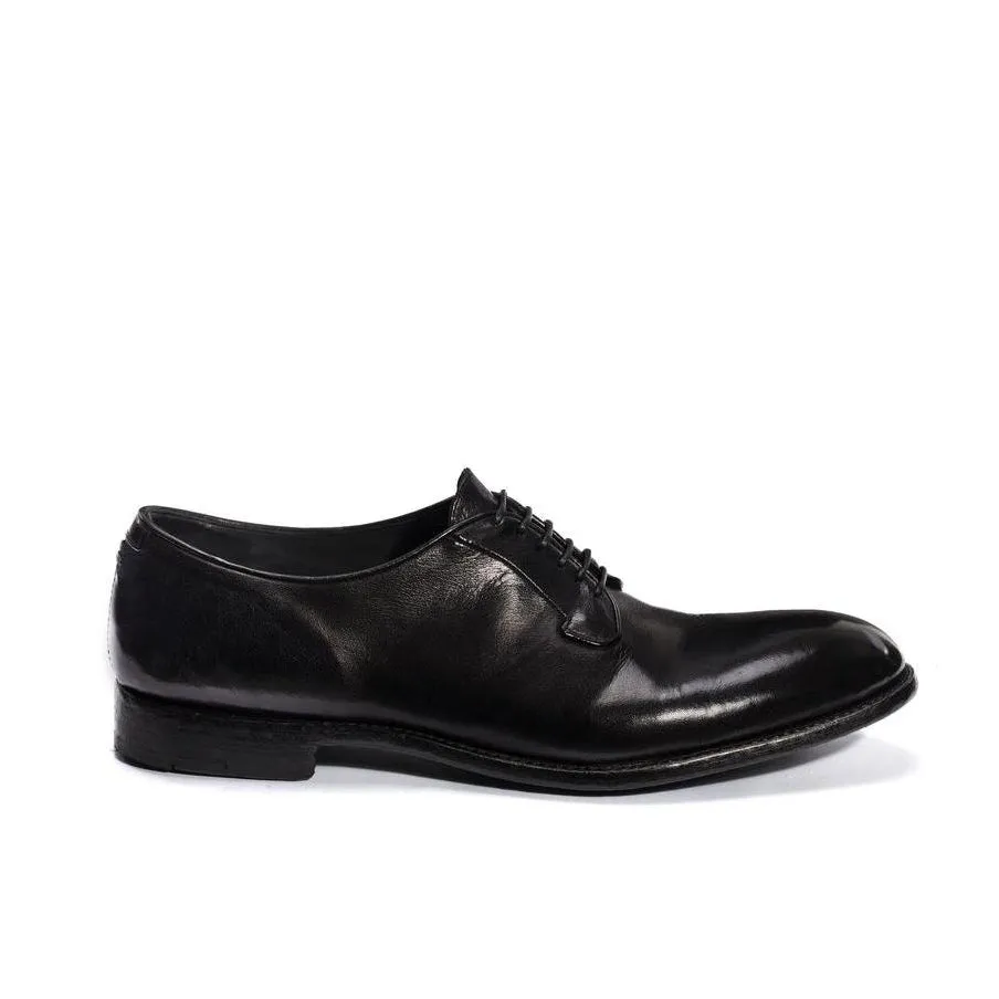 ELIAS 617<br>Black derby shoes Metal Buckle