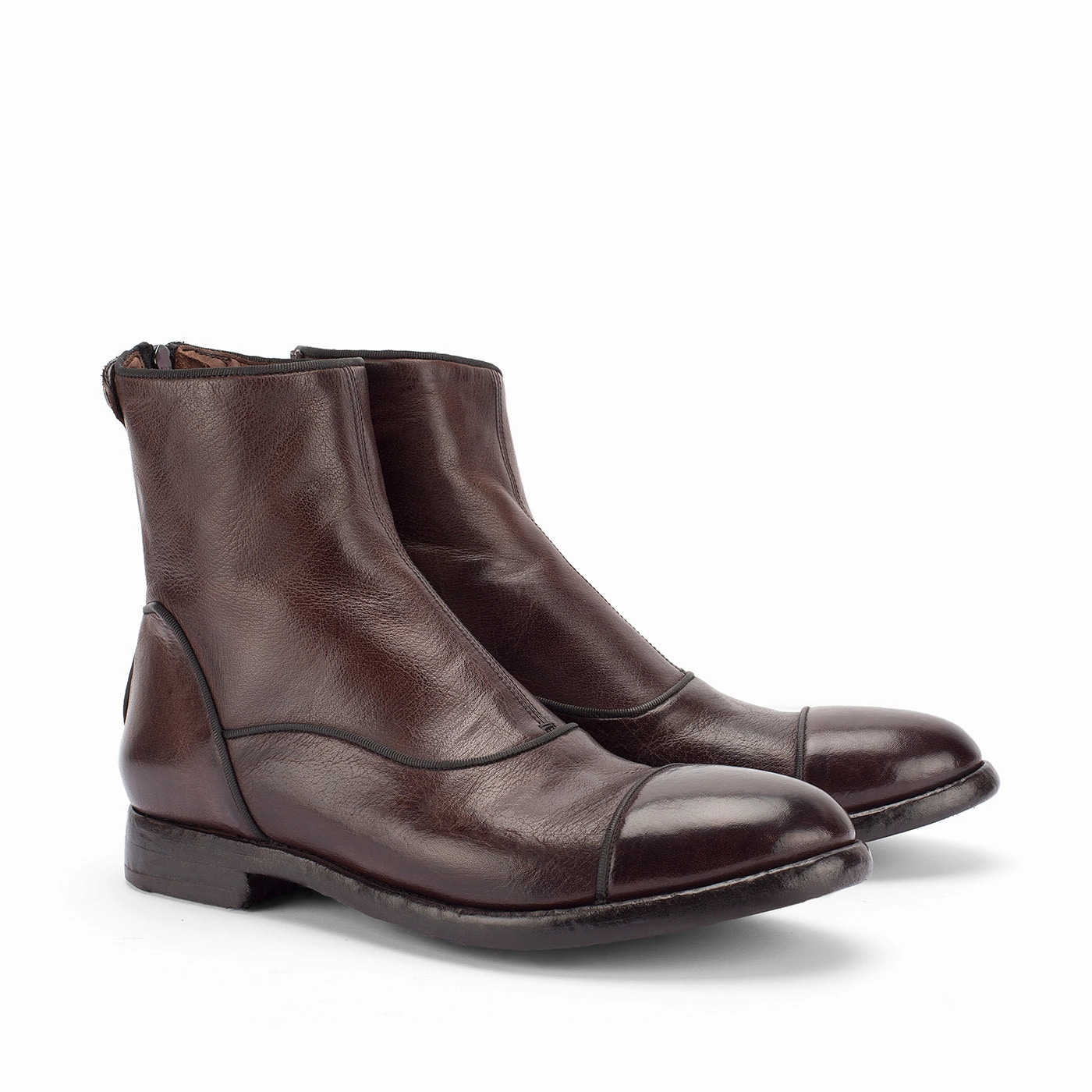ELIAS 602<br>Brown ankle boot Stretchable Material Love Pair