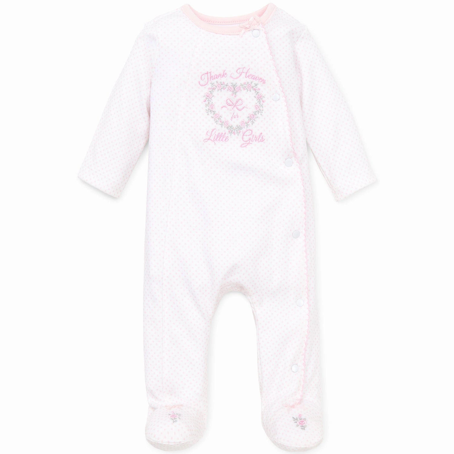 Baby Girl Sleeper Thank Heaven for Little Girls LBQ01556N Pure Tone