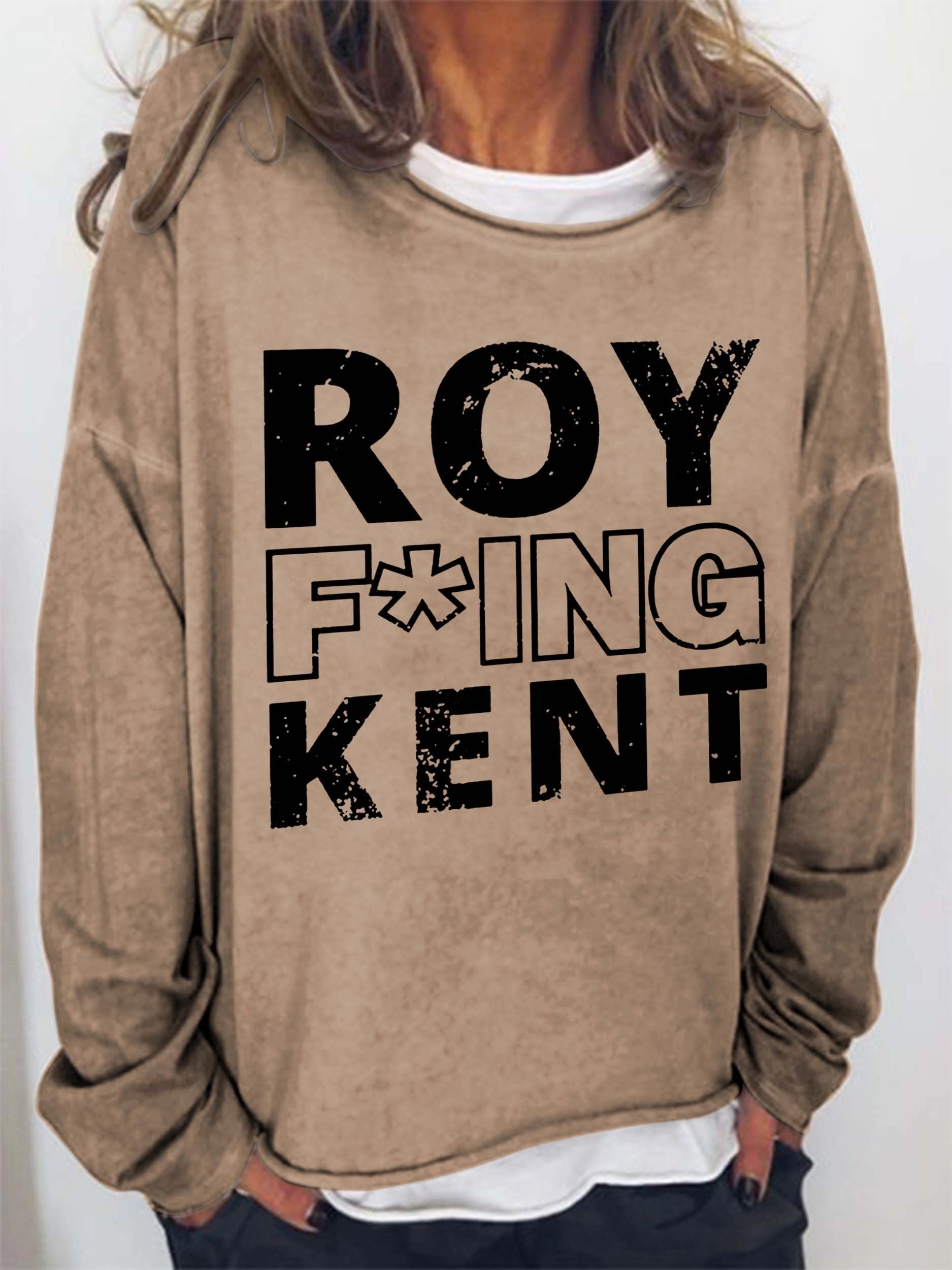 European And American Women's Clothing Digital Letter Print Top Round Neck Long Sleeve Casual Sweatshirt Women Custom made product bow cuteness