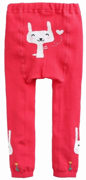 Eva & Elvin Girl's Pink Tights Cotton Bunny Offline