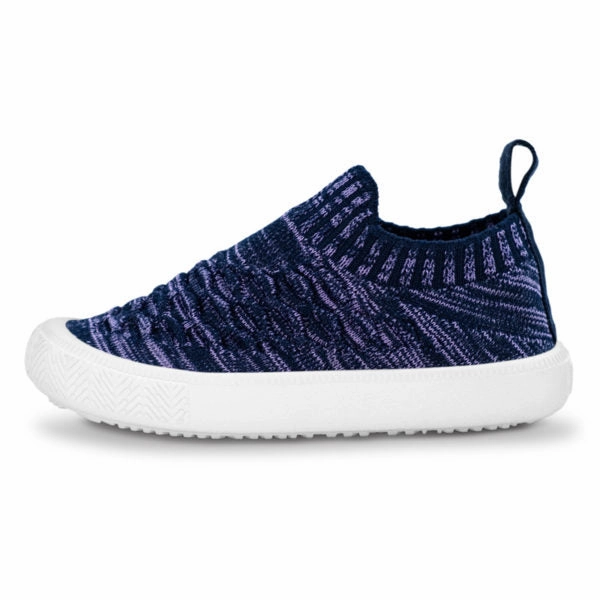 Jan & Jul Xplorer Knit Shoes - Indigo Easy Clean Adjustable buckle