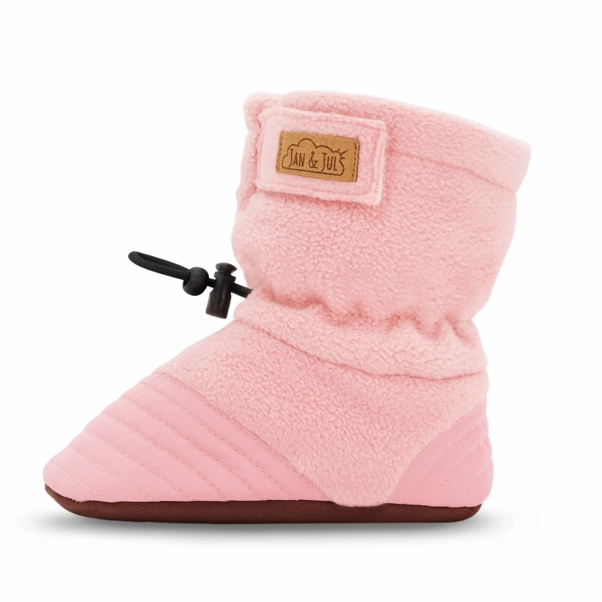 Wide Base Jan & Jul Stay-Put Cozy Booties - Dusty Pink