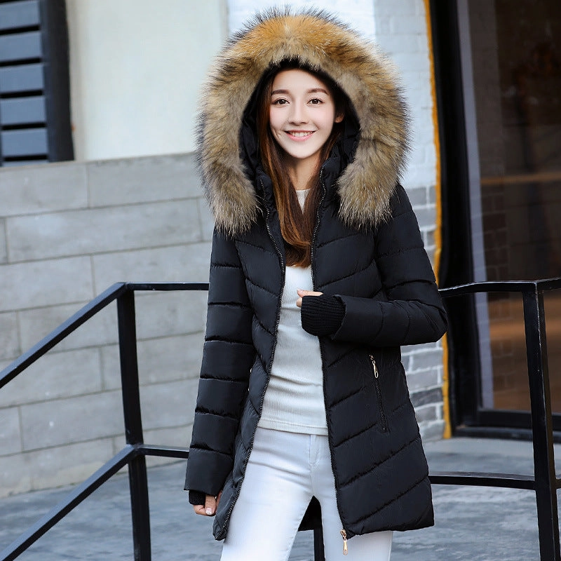 MoistureWickingInterior Fashion Women's Mid-length Thick Down Padded Jacket