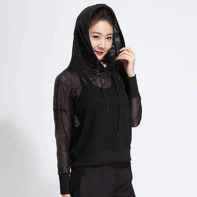 Durable Gear Performance-driven Female Mesh Hoodies Yoga Coat Workout Long Sleeved T Shirt Outdoors Running Sport Jacket Yoga Sportswear 2018 New Sportwear