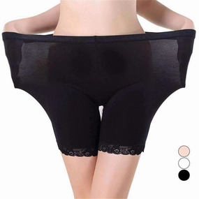 Fitness Sport Yoga Pants Safety Shorts Summer Large Size Women Bamboo Fiber Lace Leggings Yoga Trousers feathers Strategic Ventilation Cuts