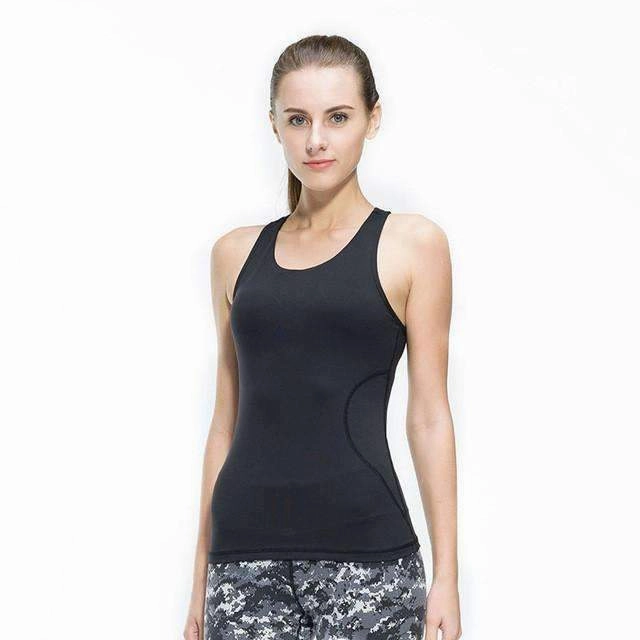 Fitness Women Sexy Tight Yoga Top Gym Sports Vest Sleeveless Shirts Tank Tops Running Clothes Female T-shirt Mesh Sportswear Quick Dry Gear AntiSlip Grip Technology