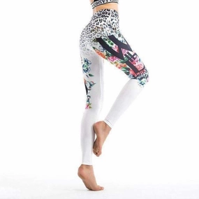 Stylish Women Pants Popular Printed High Waist Yoga Workout Leggings Pants Fitness Tight Sportswear Stretch Trouser S-XL Hot ReflectiveAccents