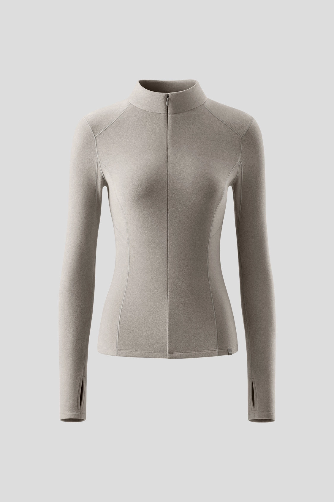 FleeceZip - Women's Slim-Fit Mid-Warmth Half-Zip Top Flexible Hem Bands Non Cling Surface