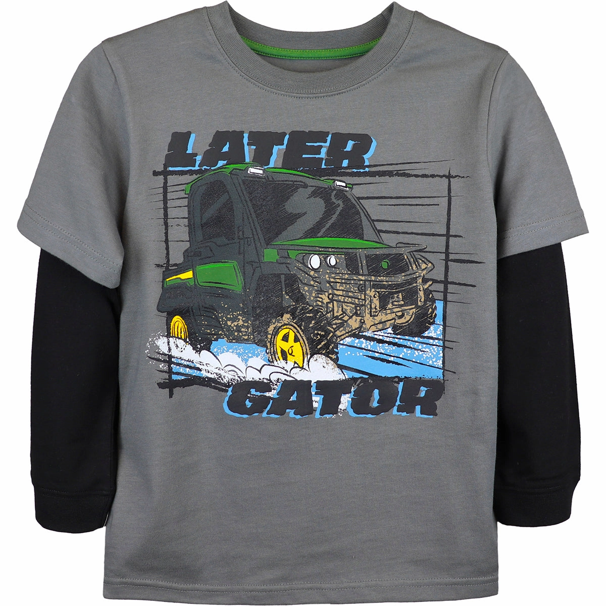 Peace Flow Boys' Long-Sleeve Lator Gator Tee Toddler Boys' Long-Sleeve Tractor Toss Full-Zip Hoodie J4T563HC