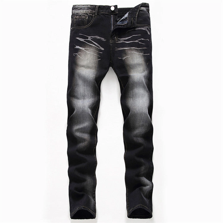 West Louis? Middle Waist High Stretch Jeans Permanent Crease Retention Neutral Casual Streetwear Fan